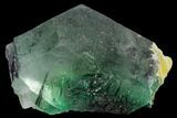 Large Green Fluorite Crystals over Schorl - Namibia #169369-1